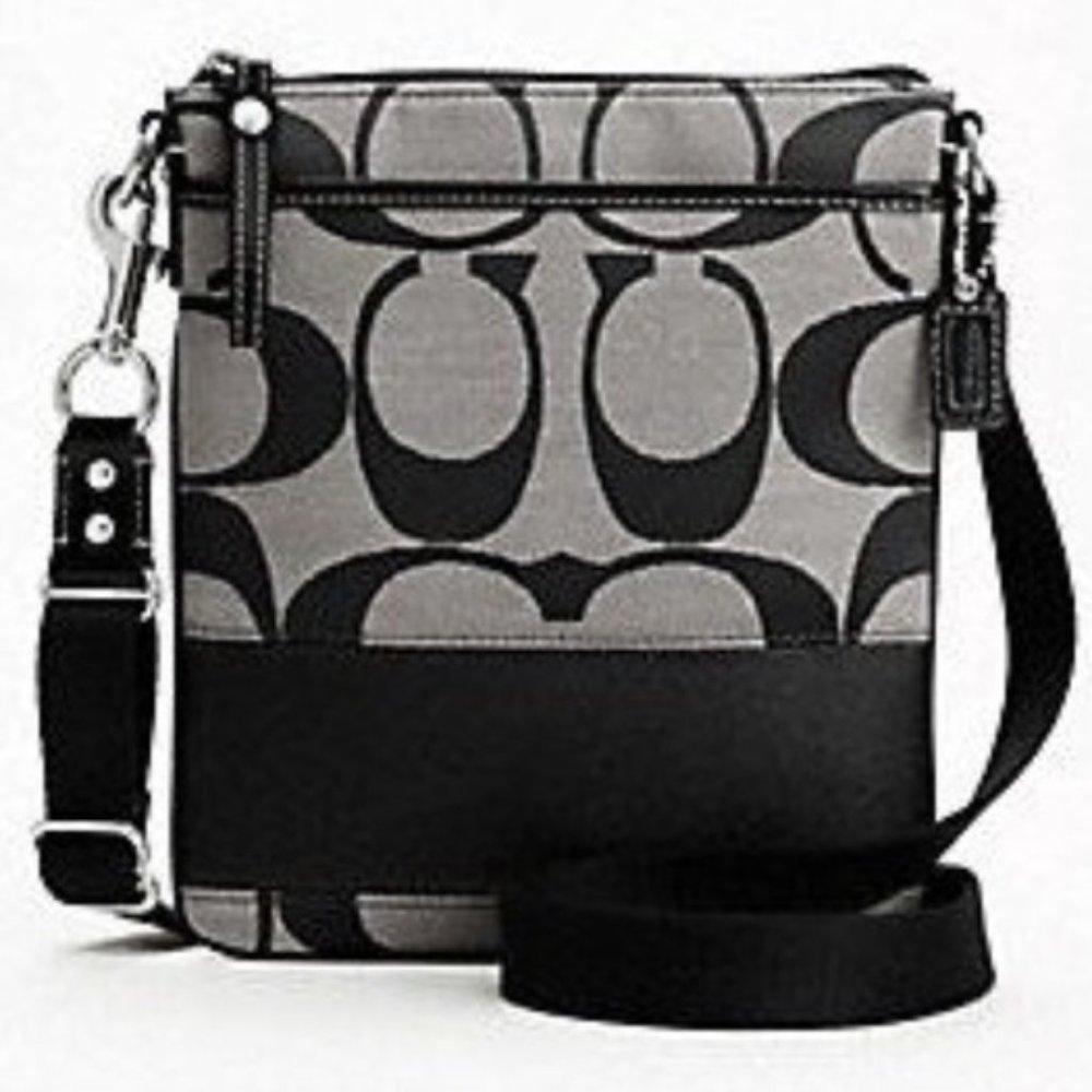 Coach Black & Gray Crossbody Purse